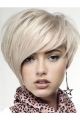 Blonde Monofilament Remy Human Hair Easy Medium Wigs