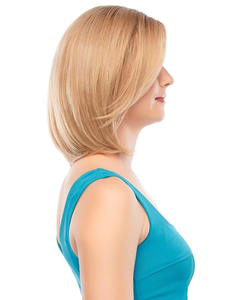 Fantastic Blonde Straight Chin Length 100% Hand-tied Comfortable Wigs