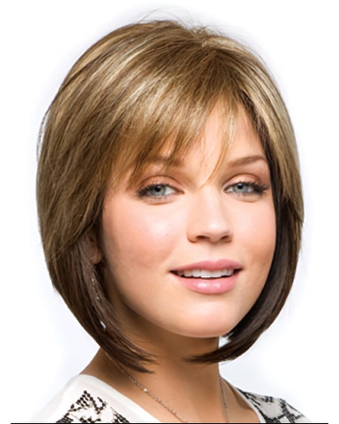 Brown Amazing Straight Synthetic Medium Wigs