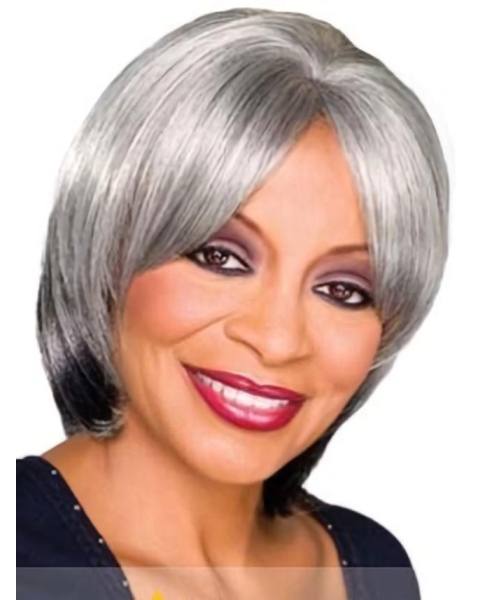 Dip Grey Lady Chin Length Wigs