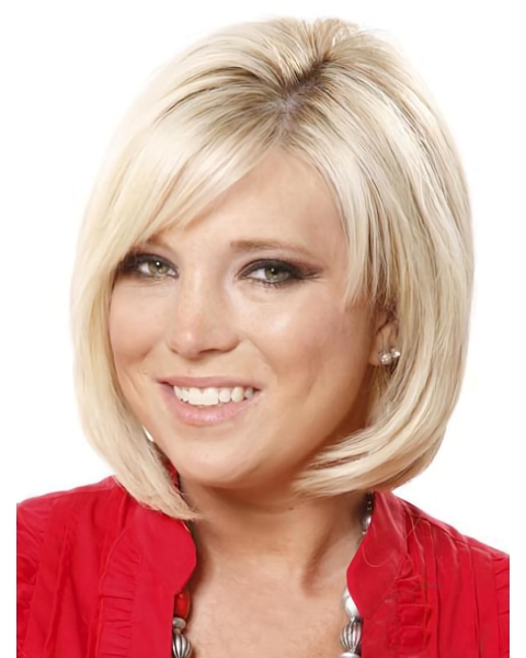 Good Blonde Straight Chin Length Lace Front Wigs