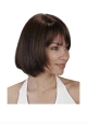 Ideal Brown Straight Chin Length Human Hair Wigs