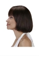 Ideal Brown Straight Chin Length Human Hair Wigs