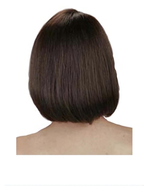 Ideal Brown Straight Chin Length Human Hair Wigs