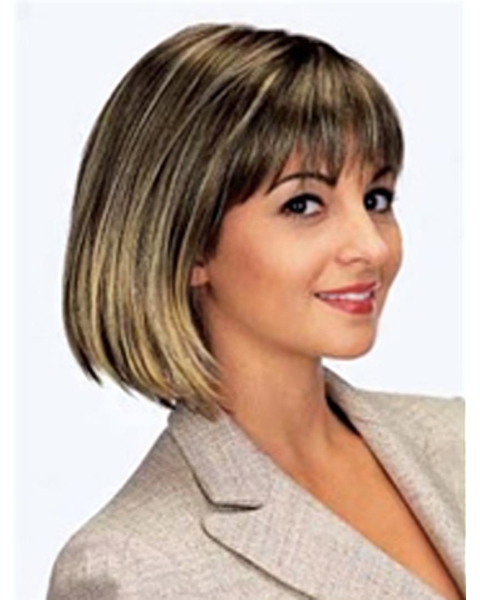 Radiant Monofilament Straight Chin Length Bob Wigs