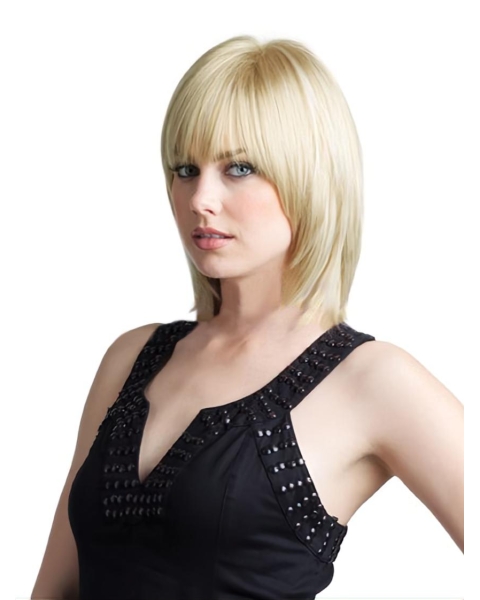 Auburn Straight Chin Length Synthetic Wigs