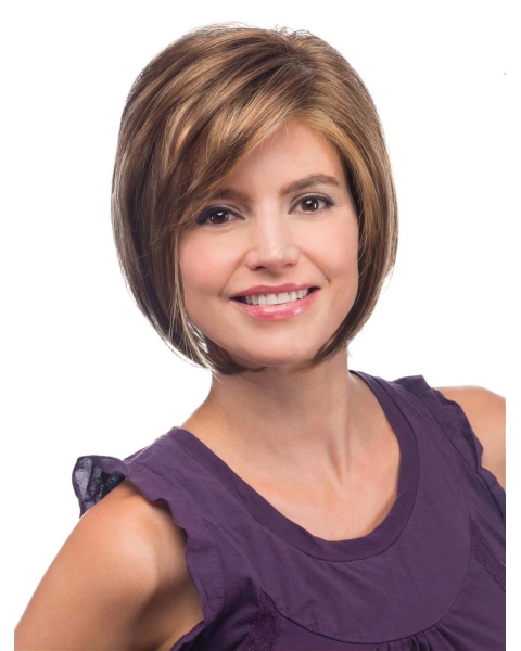 Brown Lace Short Capless Bob Wigs