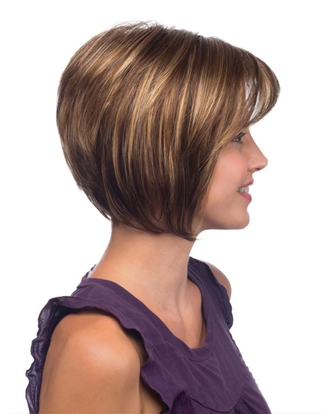 Brown Lace Short Capless Bob Wigs