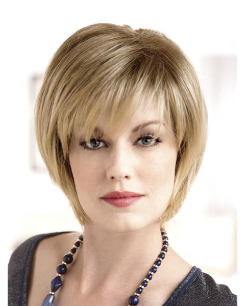 Wholesome Blonde Monofilament Chin Length Wigs