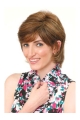 No-fuss Brown Straight Chin Length Human Hair Wigs