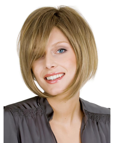 Fashion Straight Bobs Blonde Short Wigs