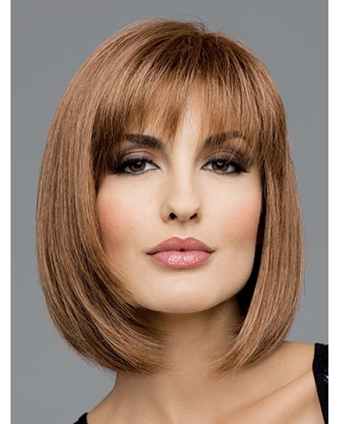 Brown Straight Synthetic Gorgeous Medium Wigs