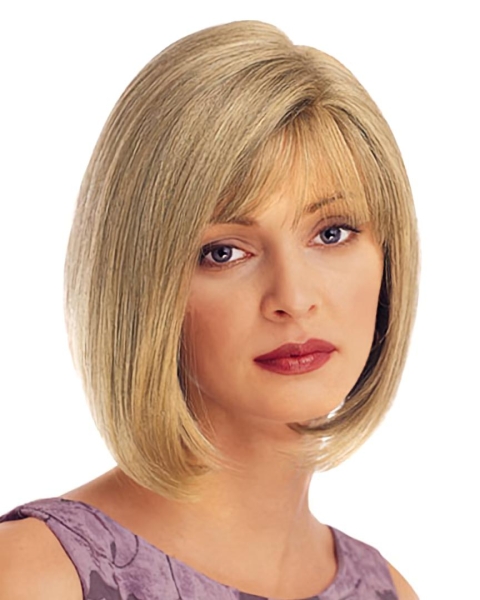 Blonde Straight Synthetic Faddish Short Wigs