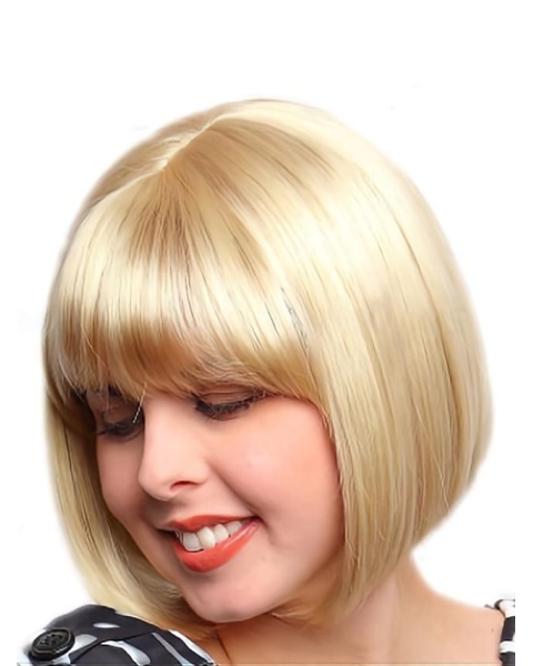 Bobs Suitable Blonde Straight Medium Wigs