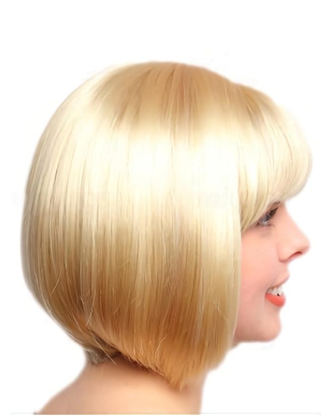 Bobs Suitable Blonde Straight Medium Wigs