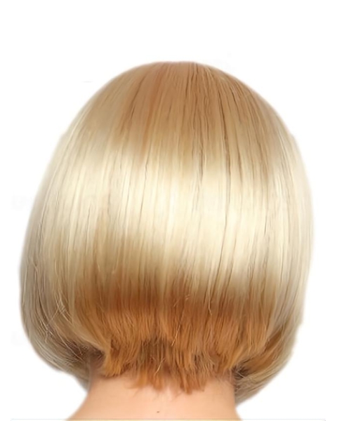 Bobs Suitable Blonde Straight Medium Wigs