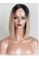 14" Chin Length Straight Bobs Ombre Wigs