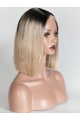 14" Chin Length Straight Bobs Ombre Wigs