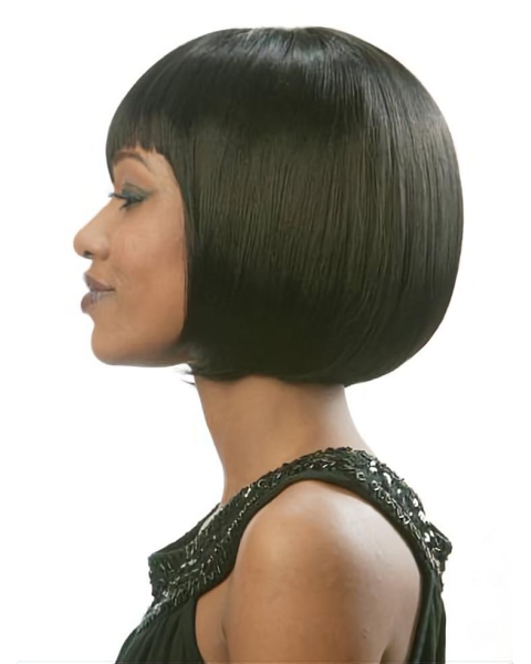 Wholesome Black Lace Front Chin Length Lace Wigs