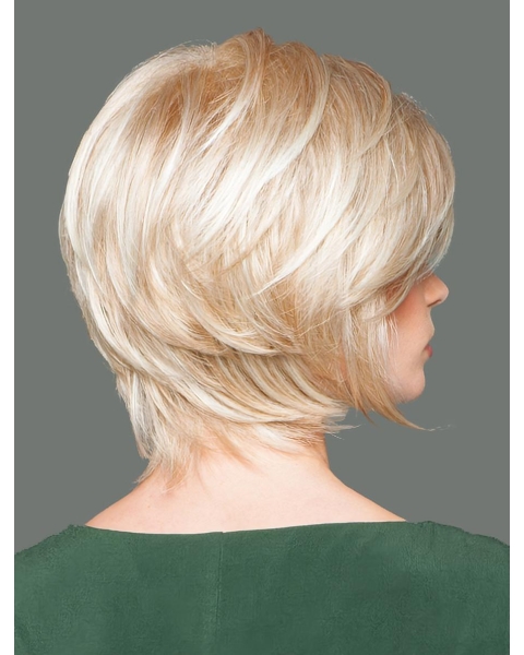 Gentle Blonde Straight Chin Length Bob Wigs