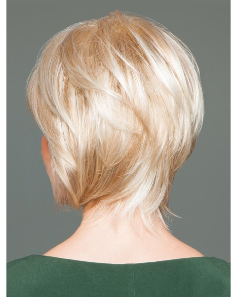 Gentle Blonde Straight Chin Length Bob Wigs