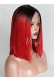 Bobs Chin Length Straight Ombre Full Lace Wigs