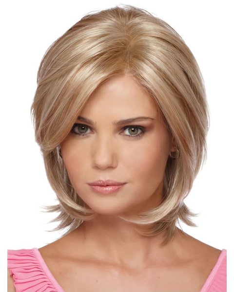 Incredible Blonde Straight Chin Length Synthetic Wigs