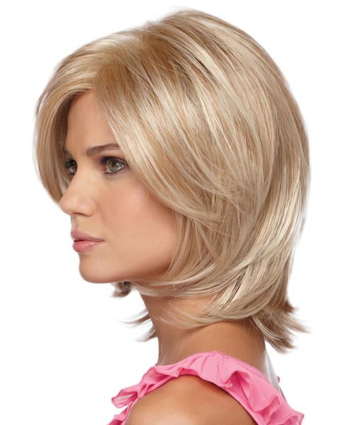 Incredible Blonde Straight Chin Length Synthetic Wigs