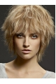 Fashional Blonde Chin Length Straight Layered New Design Wigs