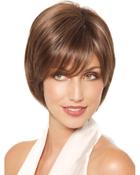 Monofilament Straight Chin Length Lace Wigs