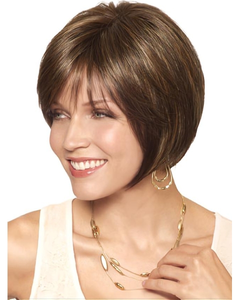 Monofilament Straight Chin Length Lace Wigs