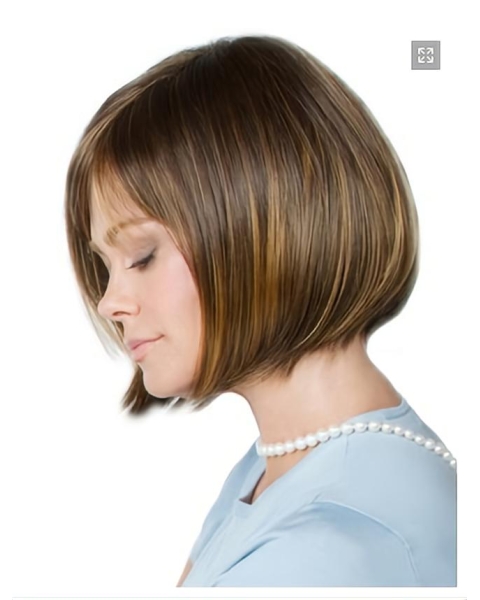 Glamorous Blonde Straight Chin Length Bob Wigs