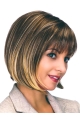 Modern Brown Straight Chin Length Bob Wigs