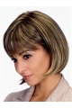 Modern Brown Straight Chin Length Bob Wigs