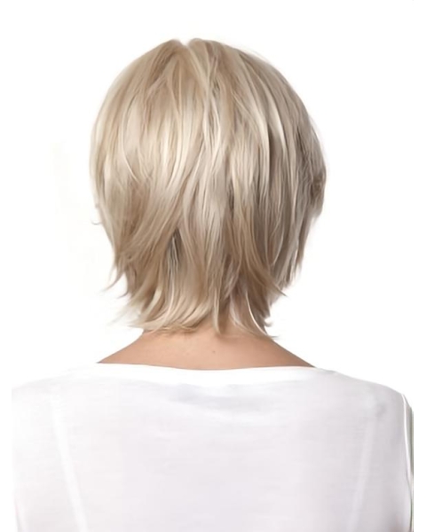 Sleek Blonde Straight Chin Length Monofilament Wigs