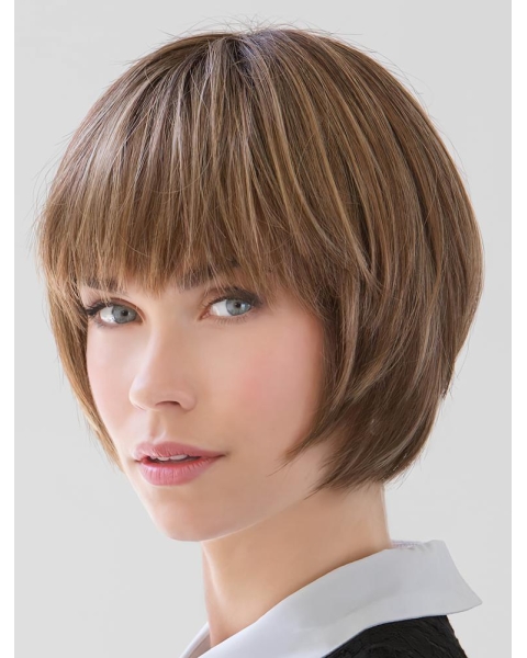 High Quality Chin Length Straight Blonde Bobs Fashional Wigs