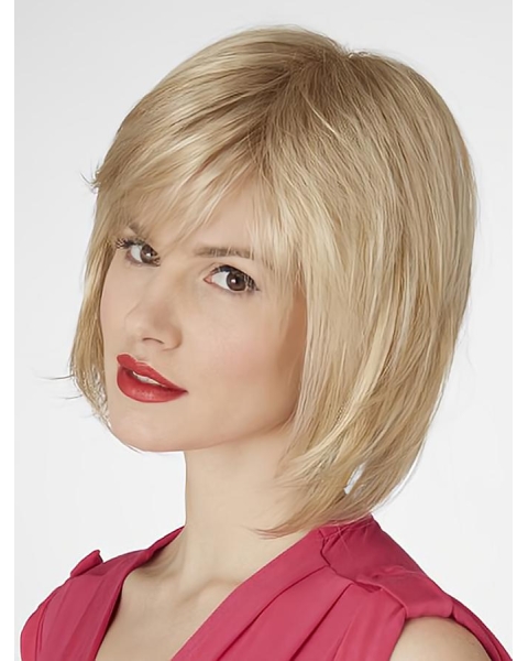 Amazing Chin Length Straight Blonde Bobs Popular Wigs