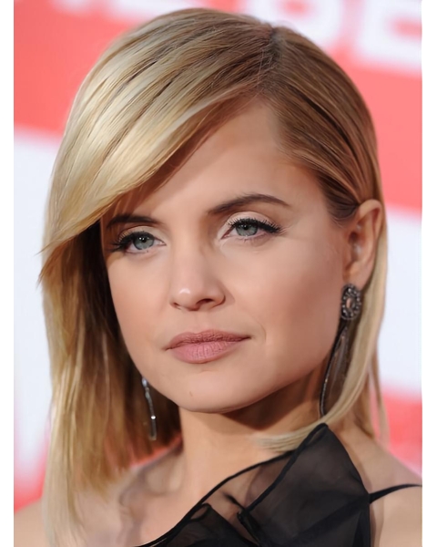 Wholesome Blonde Straight Chin Length Celebrity Wigs