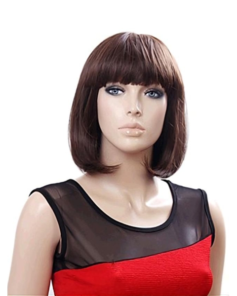 Auburn Tempting Straight Synthetic Medium Wigs