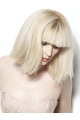 Young Fashion Platinum Blonde Classic Bobs White Chin Length Full Lace Wigs