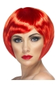 Bright Red Bobs Capless Synthetic Wigs