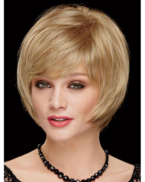 Wonderful Chin Length Straight Blonde Bobs New Design Wigs