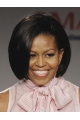 Chin Length Straight Full Lace Black Bobs Michelle Obama