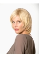 100% Hand-tied Remy Human Hair 11" Straight Blonde Chin Length Bob Cut Wigs Women