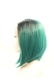 Synthetic Chin Length Ombre/2 Tone Lace Front 13" Without Bangs Straight Wigs