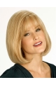 Convenient Blonde Straight Chin Length Celebrity Wigs