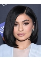 Capless Black 10" Straight Synthetic Kylie Jenner Wigs