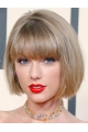 Lace Front Chin Length Blonde Straight Bobs Taylor Swift Wigs