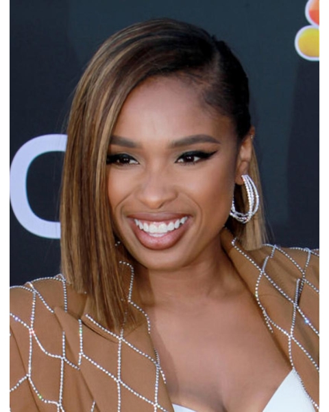 Straight Blonde Full Lace Chin Length Bobs Jennifer Hudson Wigs