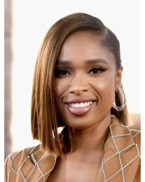 Straight Blonde Full Lace Chin Length Bobs Jennifer Hudson Wigs